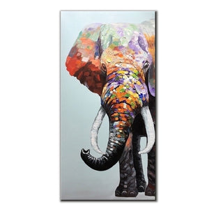Acrylic Paintings for Sale Vertical Wall Canvas Elephant No Fade for Ten Years Decor Home