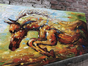 Big Wall Painting Running vigorous Horse 100% Hand Painted Canvas Art