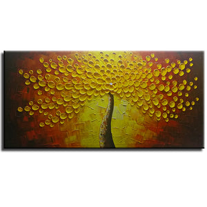 20*40inch Save $7 ($50.99 on Amazon) Horizontal Gold Tree Wall Art Painting Framed Ready to Hang (Only for US)