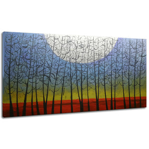 20*40inch Save $7 ($51.99 on Amazon) Handmade Painting Abstract Forest Framed Ready to Hang (Only for US)