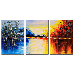 16*24inch*3 Save $29 ( $82.99 on Amazon) Acrylic Oil Painting Framed Ready to Hang (Only for US)