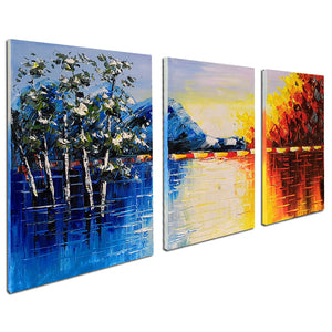 16*24inch*3 Save $29 ( $82.99 on Amazon) Acrylic Oil Painting Framed Ready to Hang (Only for US)