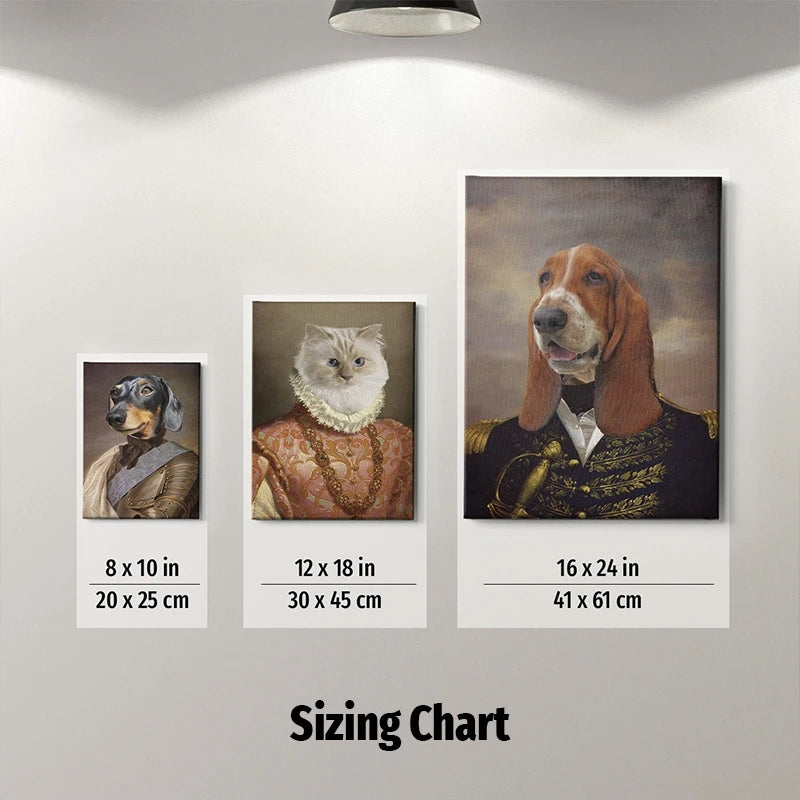 Pirate Custom Pet Canvas with Framed Ready to Hang