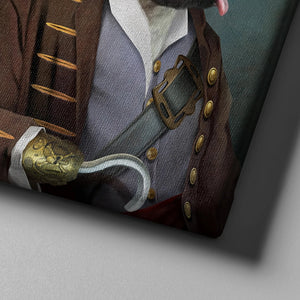 Pirate Custom Pet Canvas with Framed Ready to Hang