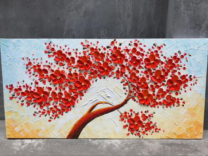 20*40inch Save $7 ($49.99 on Amazon) Overstock Art Red Flower Tree Framed Ready to Hang (Only for US)