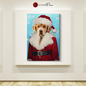 Mrs. Claus Custom Pet Canvas with Framed Ready to Hang