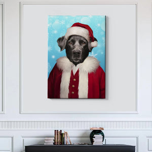 Santa Custom Pet Canvas with Framed Ready to Hang