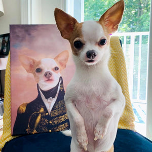 The Admiral Custom Pet Canvas with Framed Ready to Hang