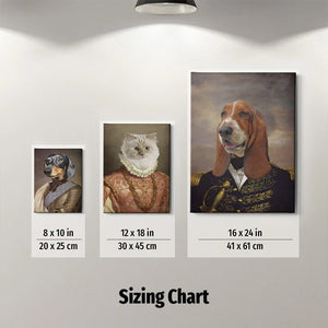 The Admiral Custom Pet Canvas with Framed Ready to Hang
