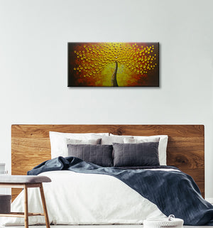 20*40inch Save $7 ($50.99 on Amazon) Horizontal Gold Tree Wall Art Painting Framed Ready to Hang (Only for US)