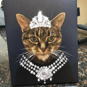 Classy Lady Custom Pet Canvas with Framed Ready to Hang