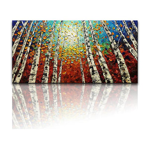 Modern Wall Art Colorful Forest Perfect for Living Room Family Room