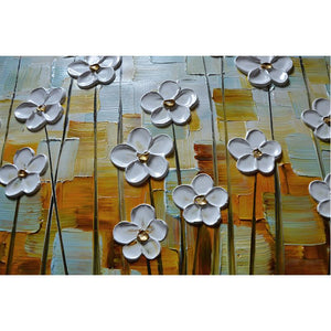 Wall Art Decor Flower Painting Hand Painted Waterproof Never Fade
