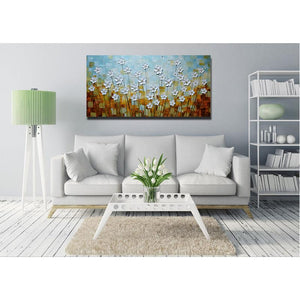 Wall Art Decor Flower Painting Hand Painted Waterproof Never Fade