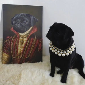 The Baroness Custom Pet Canvas with Framed Ready to Hang