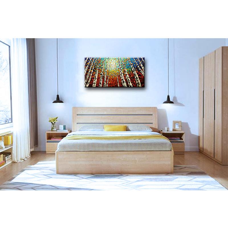 Modern Wall Art Colorful Forest Perfect for Living Room Family Room