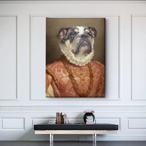 Crowned King Custom Pet Canvas with Framed Ready to Hang