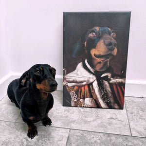 King Custom Pet Canvas with Framed Ready to Hang