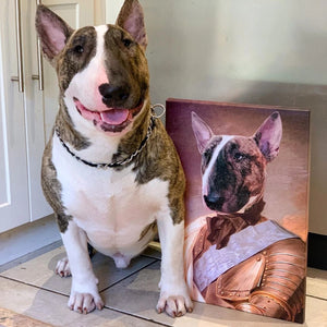 Knight Custom Pet Canvas with Framed Ready to Hang