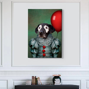 The Clown Custom Pet Canvas with Framed Ready to Hang