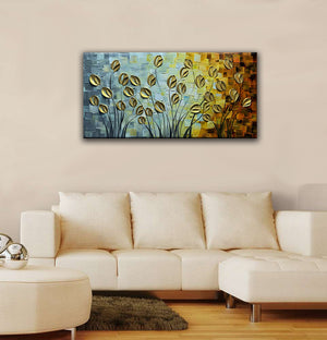 Asdamart Budding Flowers 100% Hand-Painted 3D Abstract Art Floral paintings(Promotion discount)