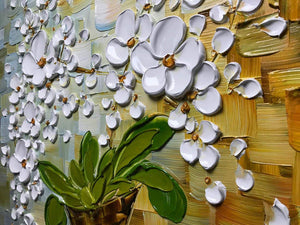 Square Modern Wall Art Flower Tree Waterproof 100 Years No Fade