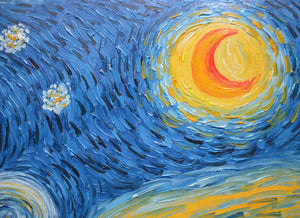 Van Gogh Oil Paintings Starry Night Reproduction 100% Hand Painted