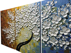 AsdamArt Handpainted oil paintings Abstract Maple Tree Wall Art 3D artwork living decor Asd060