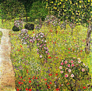 Affordable Painting Gustav Klimt Fruit Garden with Roses