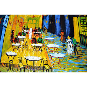 Reproductions Oil Paintings Van Gogh The Cafe Terrace 100% Hand Painted