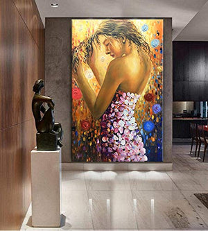 Hand Painting Lady Canvas Painting Decor Living Room Art Sale Website Free Shipping