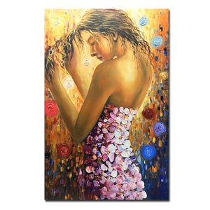 Hand Painting Lady Canvas Painting Decor Living Room Art Sale Website Free Shipping