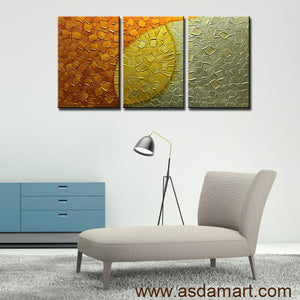 AsdamArt Handpainted oil paintings Extra Large Artwork 3 Panels Modern Abstract Art
