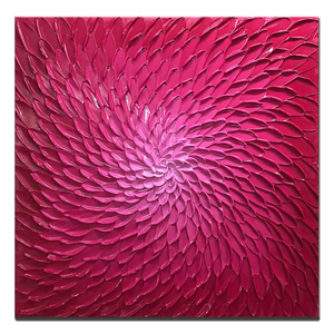 Local Art for Sale Square Pink Abstract Oil Painting Decor Blank Wall