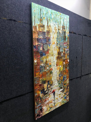Large Abstract Paintings on Canvas Clearly Textured Building Wall Art