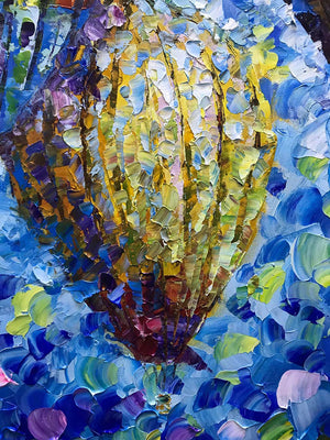 Large Canvas Art Colorful Lots of Hot Air Balloon in the Blue Sky