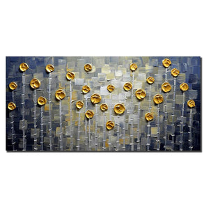 Hand Painted Unique Abstract Wall Canvas Art Clearly Textured