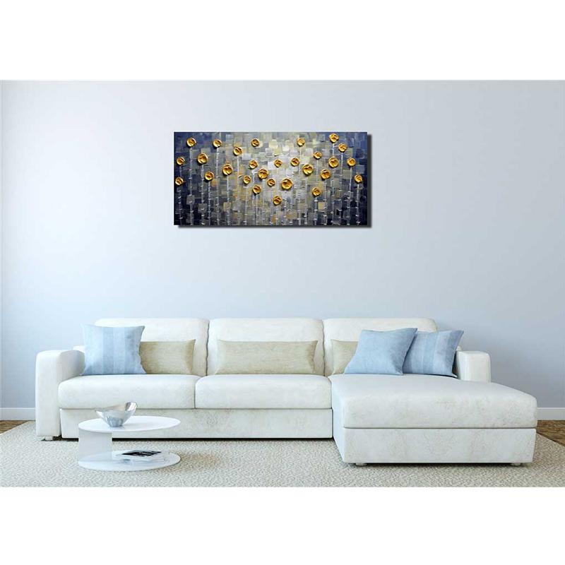 Hand Painted Unique Abstract Wall Canvas Art Clearly Textured