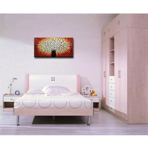 20*40inch Save $9 ($59.99 on Amazon) White Oval Flower Tree Oil Paintings Framed Ready to Hang (Only for US)