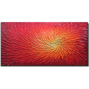 Cheap Original Art Abstract Dark Red Large Abstract Flower No Fade