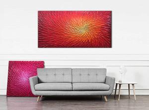 Cheap Original Art Abstract Dark Red Large Abstract Flower No Fade