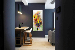 Extra Large Wall Paintings Giant Colorful Single Leaf Perfect Decor Hallway