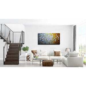 Flower Paintings Clearly Texture Perfect Decor Family Room and Living Room