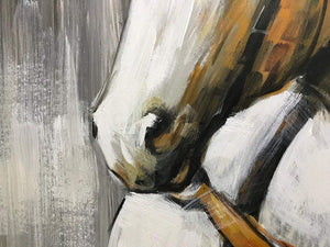 Artwork Online 100% Handmade Horse Square Unframed Canvas Paintings
