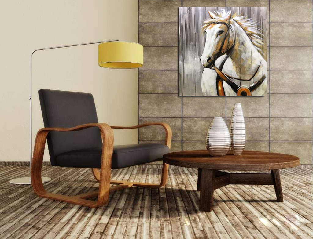 Artwork Online 100% Handmade Horse Square Unframed Canvas Paintings