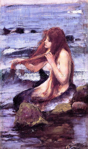 Copy Large Oil Painting John William Waterhouse Sketch for A Mermaid