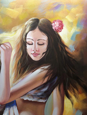 Oil Paintings for Sale Beautiful Slim Girl Dances Unframed Canvas Art