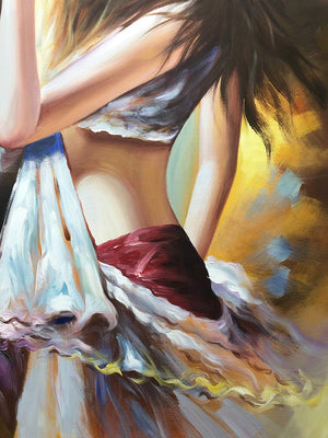 Oil Paintings for Sale Beautiful Slim Girl Dances Unframed Canvas Art