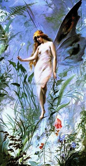 Replica Famous Oil Painting Lily Fairy Luis Ricardo Falero