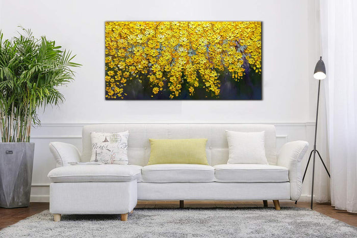Oil Painting on Canvas Falling Chrysanthemum 100% Hand Painted